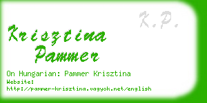 krisztina pammer business card